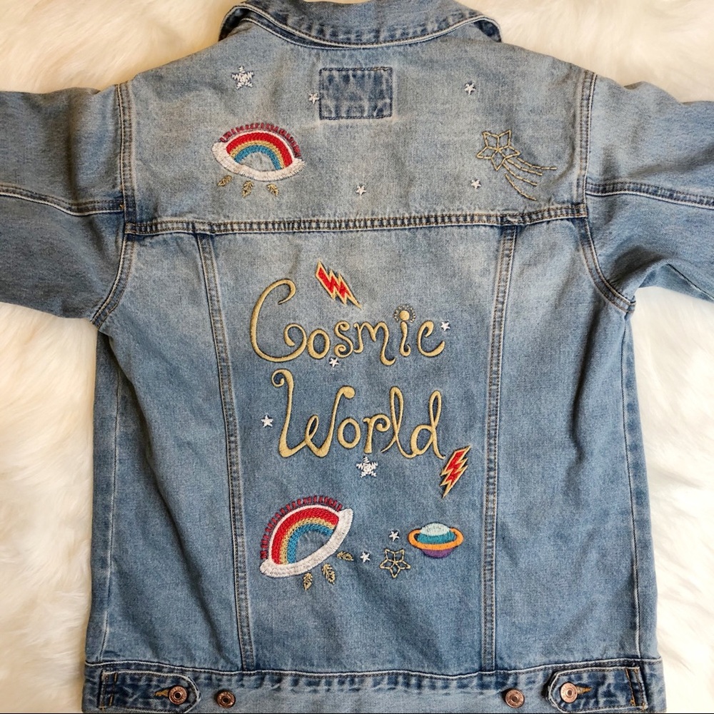 Forever 21 Cosmic World Denim Jacket